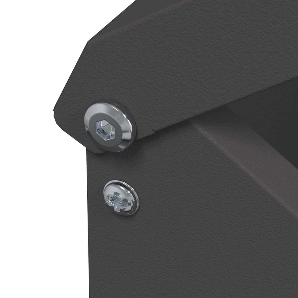 Chicken Feeder Black 13 x 12 x 51 cm Cold-Rolled Steel