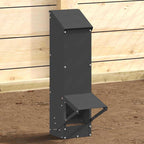 Chicken Feeder Black 13 x 12 x 51 cm Cold-Rolled Steel