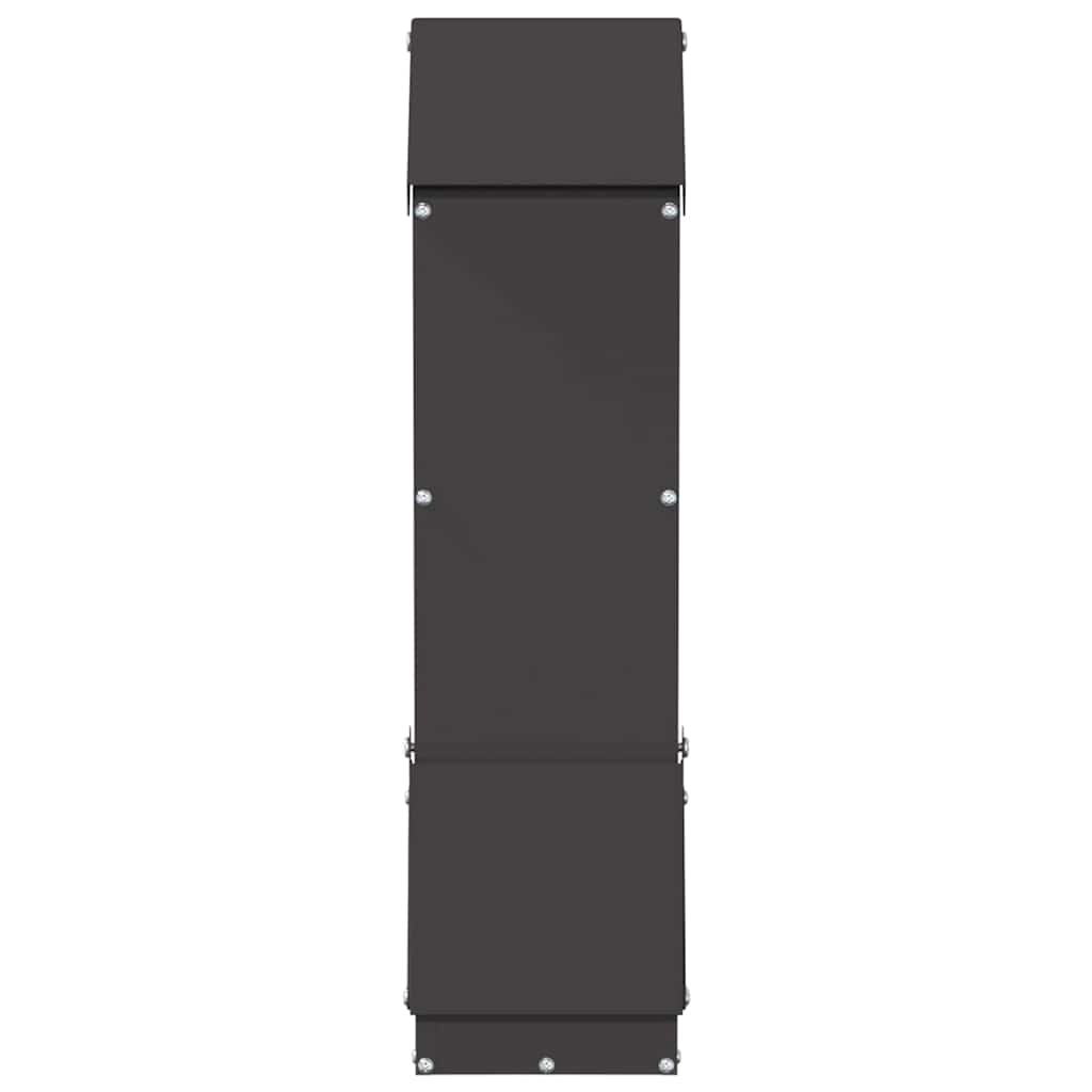 Chicken Feeder Black 13 x 12 x 51 cm Cold-Rolled Steel