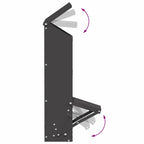 Chicken Feeder Black 13 x 12 x 51 cm Cold-Rolled Steel