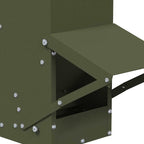 Chicken Feeder Olive Green 13 x 12 x 51 cm Cold-Rolled Steel