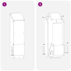 Chicken Feeder Olive Green 13 x 12 x 51 cm Cold-Rolled Steel