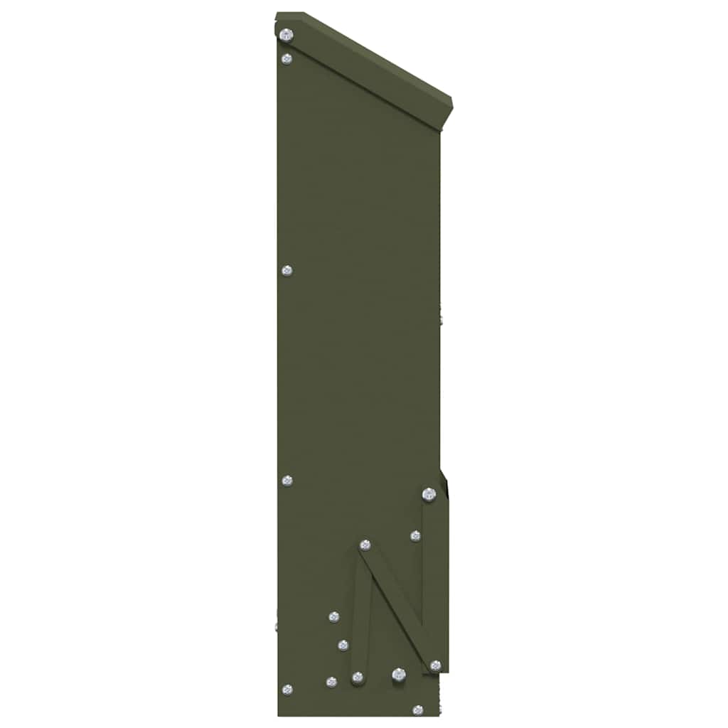Chicken Feeder Olive Green 13 x 12 x 51 cm Cold-Rolled Steel