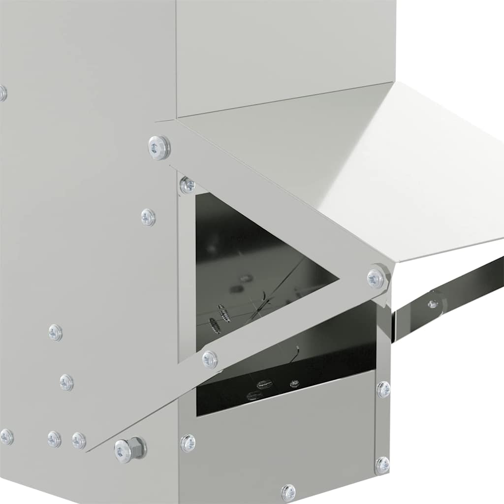 Chicken Feeder Silver 13 x 12 x 51 cm Galvanised Steel