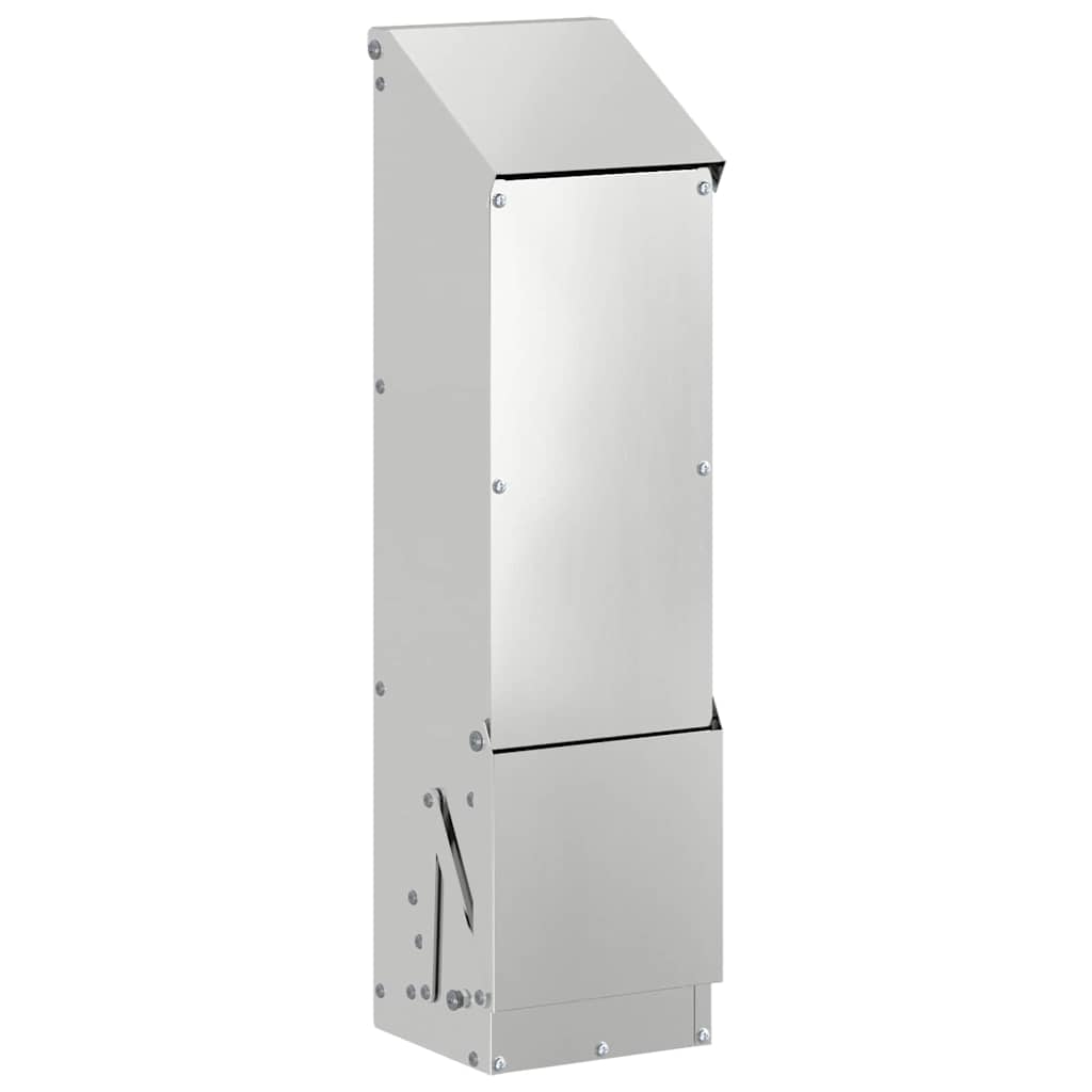 Chicken Feeder Silver 13 x 12 x 51 cm Galvanised Steel