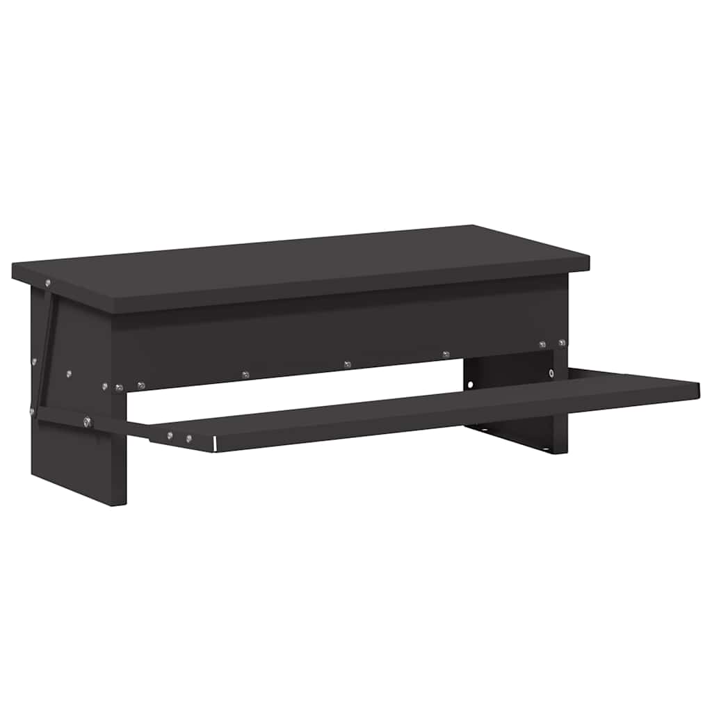 Chicken Treadle Feeder Black 48.5 x 39.5 x 19 cm