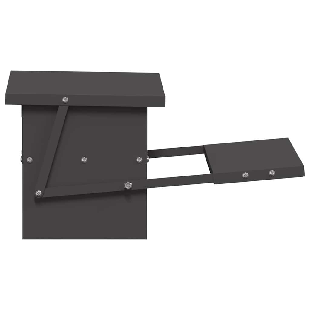 Chicken Treadle Feeder Black 48.5 x 39.5 x 19 cm
