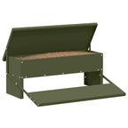 Chicken Treadle Feeder Olive Green 48.5 x 39.5 x 19 cm