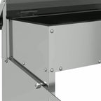 Chicken Treadle Feeder Silver 48.5 x 39.5 x 19 cm