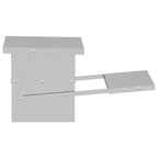 Chicken Treadle Feeder Silver 48.5 x 39.5 x 19 cm