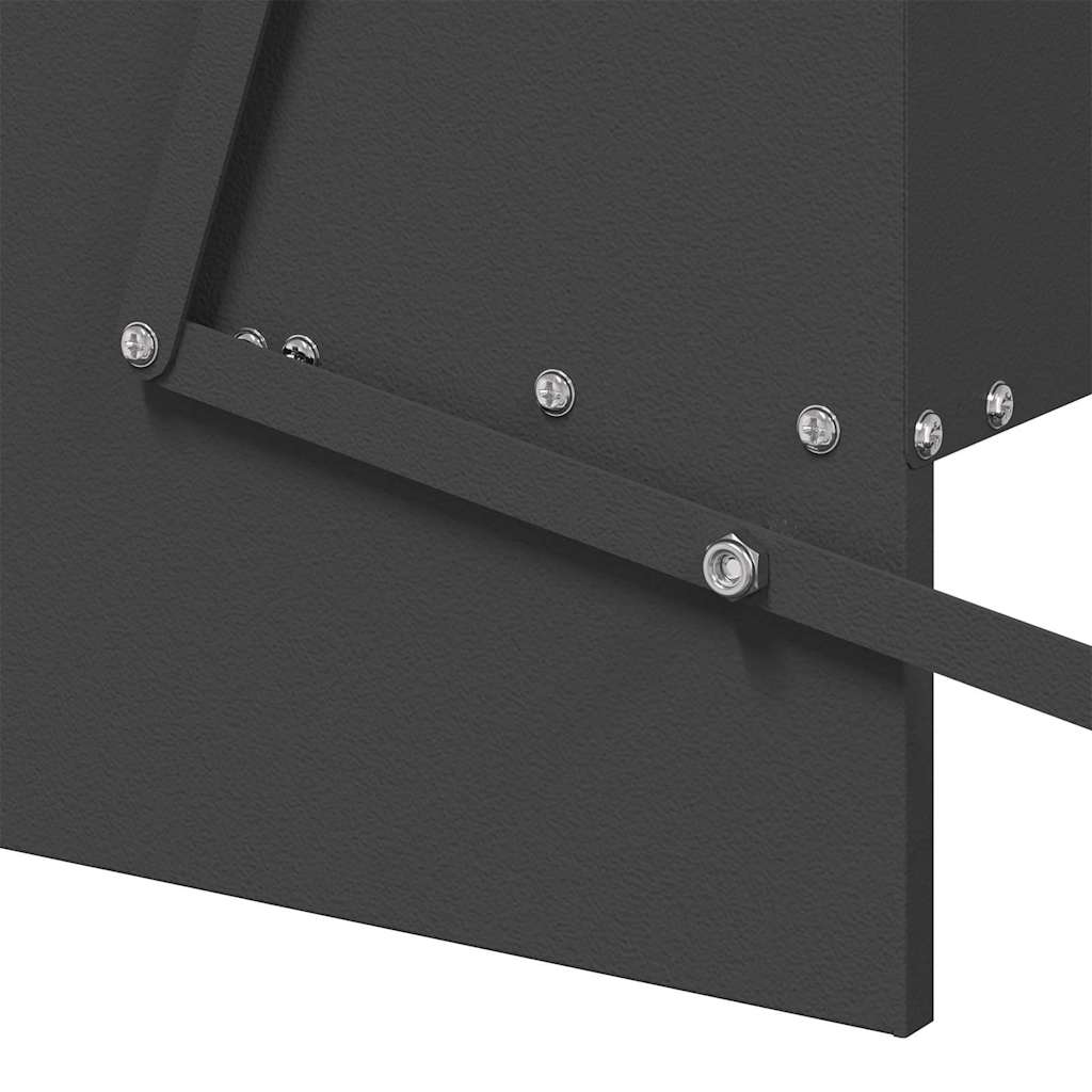 Chicken Treadle Feeder Black 75 x 53 x 20.5 cm