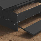 Chicken Treadle Feeder Black 75 x 53 x 20.5 cm