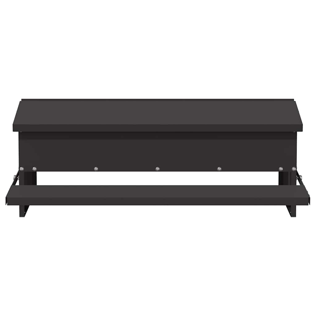 Chicken Treadle Feeder Black 75 x 53 x 20.5 cm