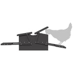 Chicken Treadle Feeder Black 75 x 53 x 20.5 cm