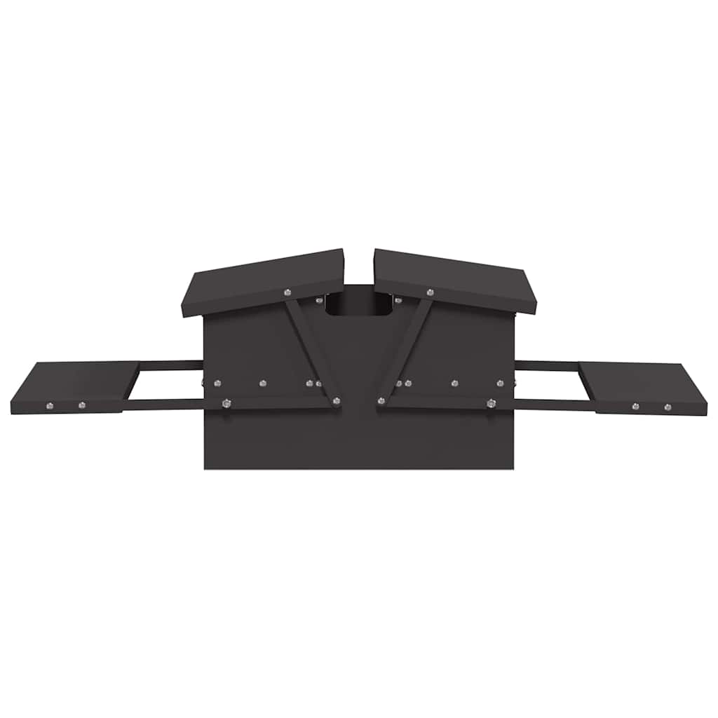 Chicken Treadle Feeder Black 75 x 53 x 20.5 cm