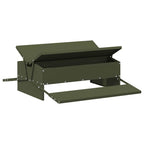 Chicken Treadle Feeder Olive Green 75 x 53 x 20.5 cm