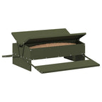 Chicken Treadle Feeder Olive Green 75 x 53 x 20.5 cm