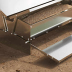 Chicken Treadle Feeder Silver 75 x 53 x 20.5 cm