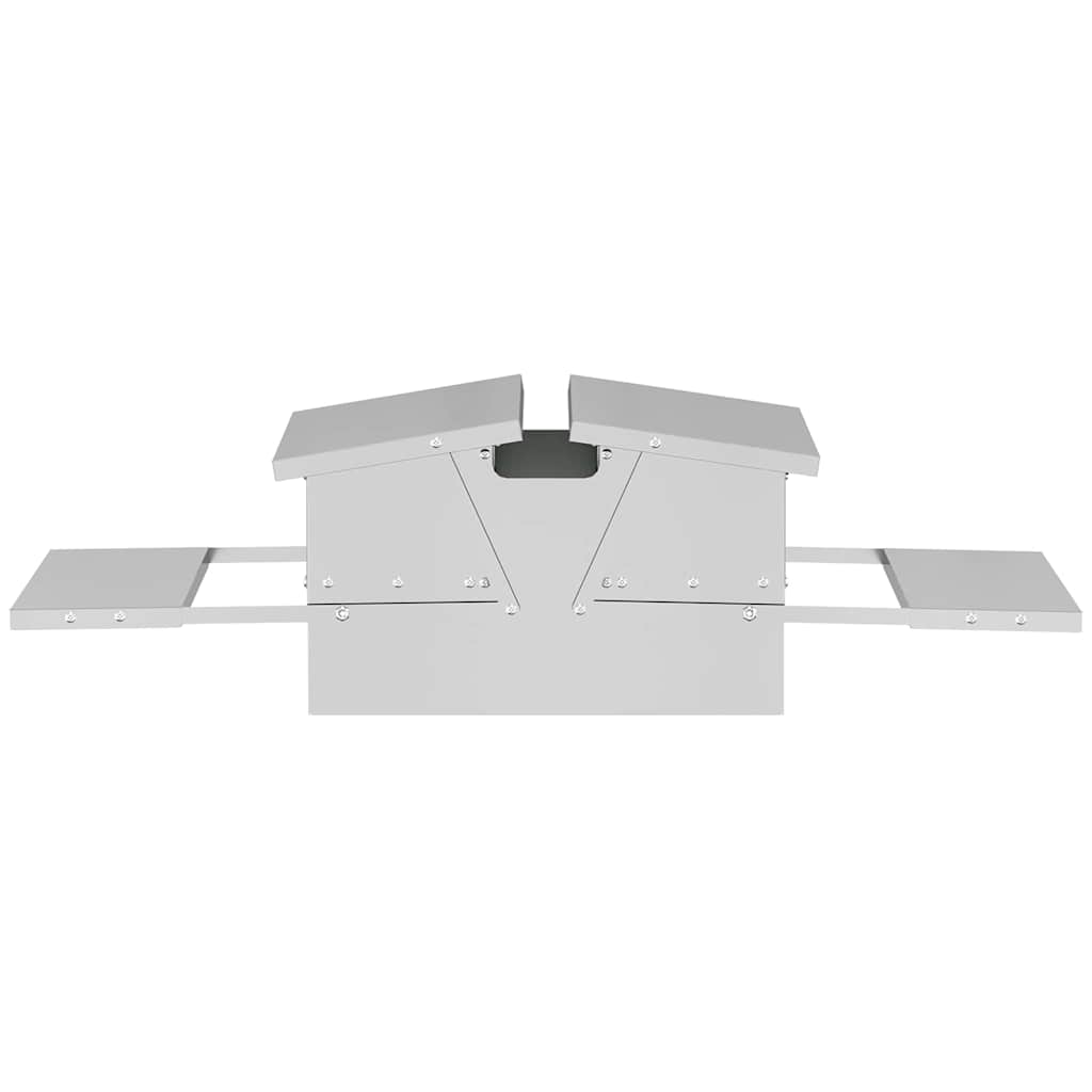 Chicken Treadle Feeder Silver 75 x 53 x 20.5 cm