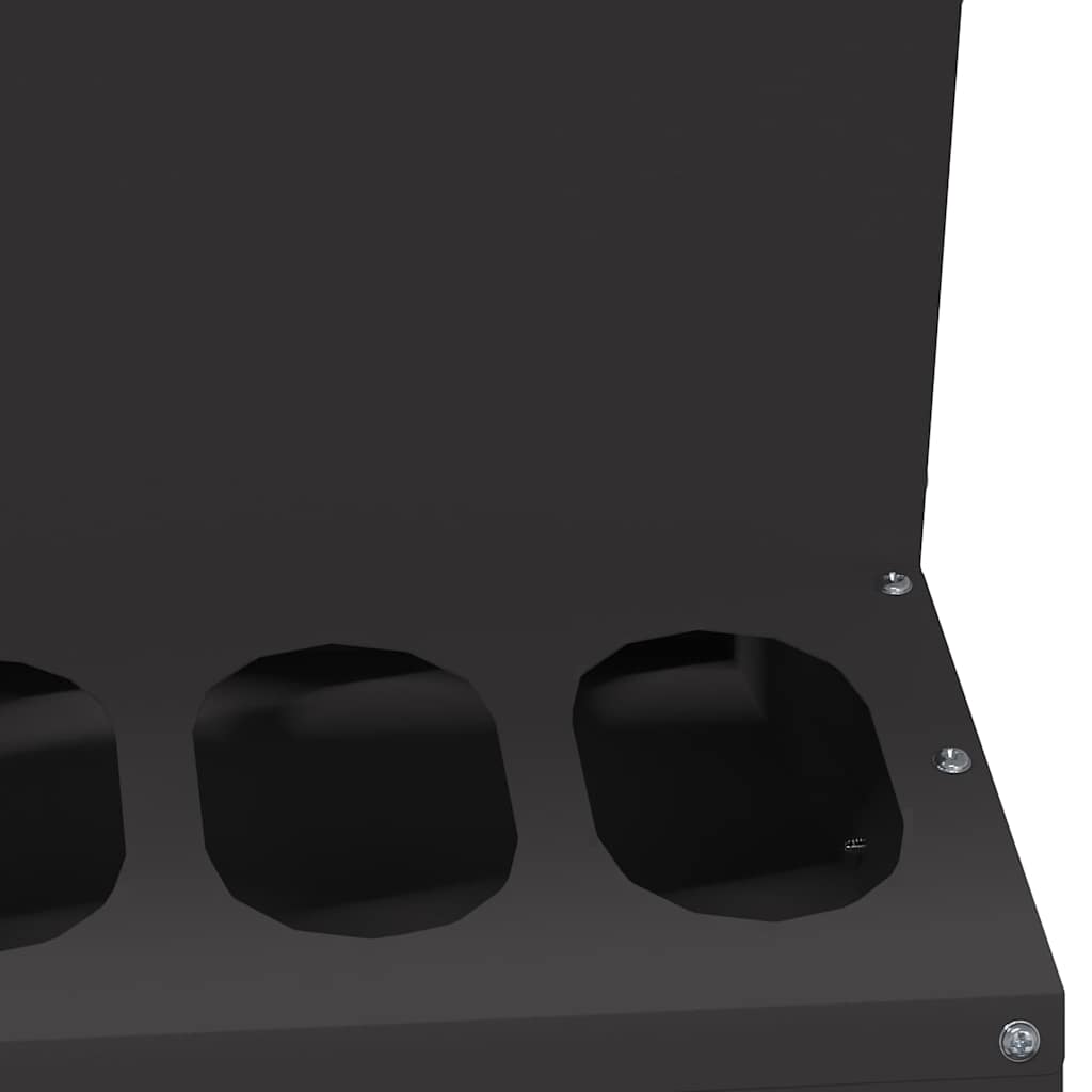 Chicken Feeder Black 40 x 40 x 45 cm Cold-Rolled Steel