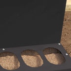 Chicken Feeder Black 40 x 40 x 45 cm Cold-Rolled Steel