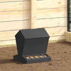 Chicken Feeder Black 40 x 40 x 45 cm Cold-Rolled Steel