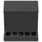 Chicken Feeder Black 40 x 40 x 45 cm Cold-Rolled Steel