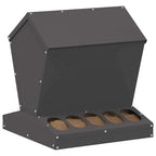Chicken Feeder Black 40 x 40 x 45 cm Cold-Rolled Steel