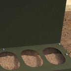 Chicken Feeder Olive Green 40 x 40 x 45 cm Cold-Rolled Steel
