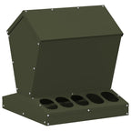Chicken Feeder Olive Green 40 x 40 x 45 cm Cold-Rolled Steel