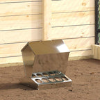 Chicken Feeder Silver 40 x 40 x 45 cm Galvanised Steel