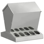 Chicken Feeder Silver 40 x 40 x 45 cm Galvanised Steel