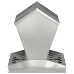 Chicken Feeder Silver 40 x 40 x 45 cm Galvanised Steel