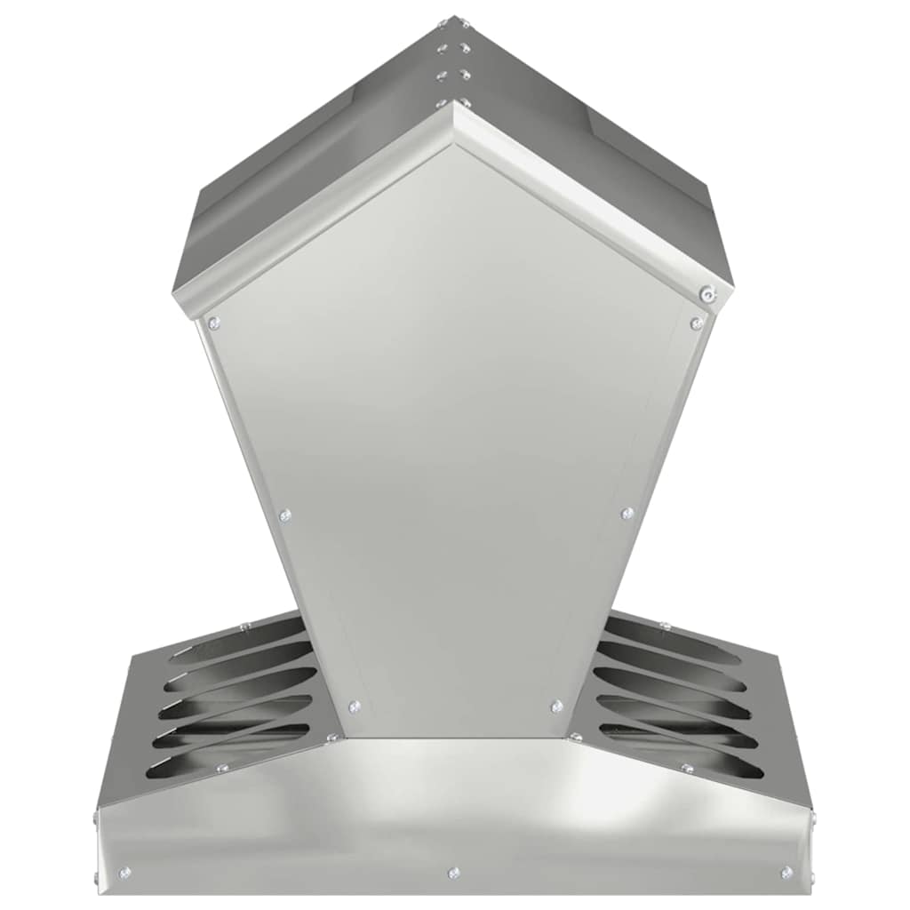 Chicken Feeder Silver 40 x 40 x 45 cm Galvanised Steel