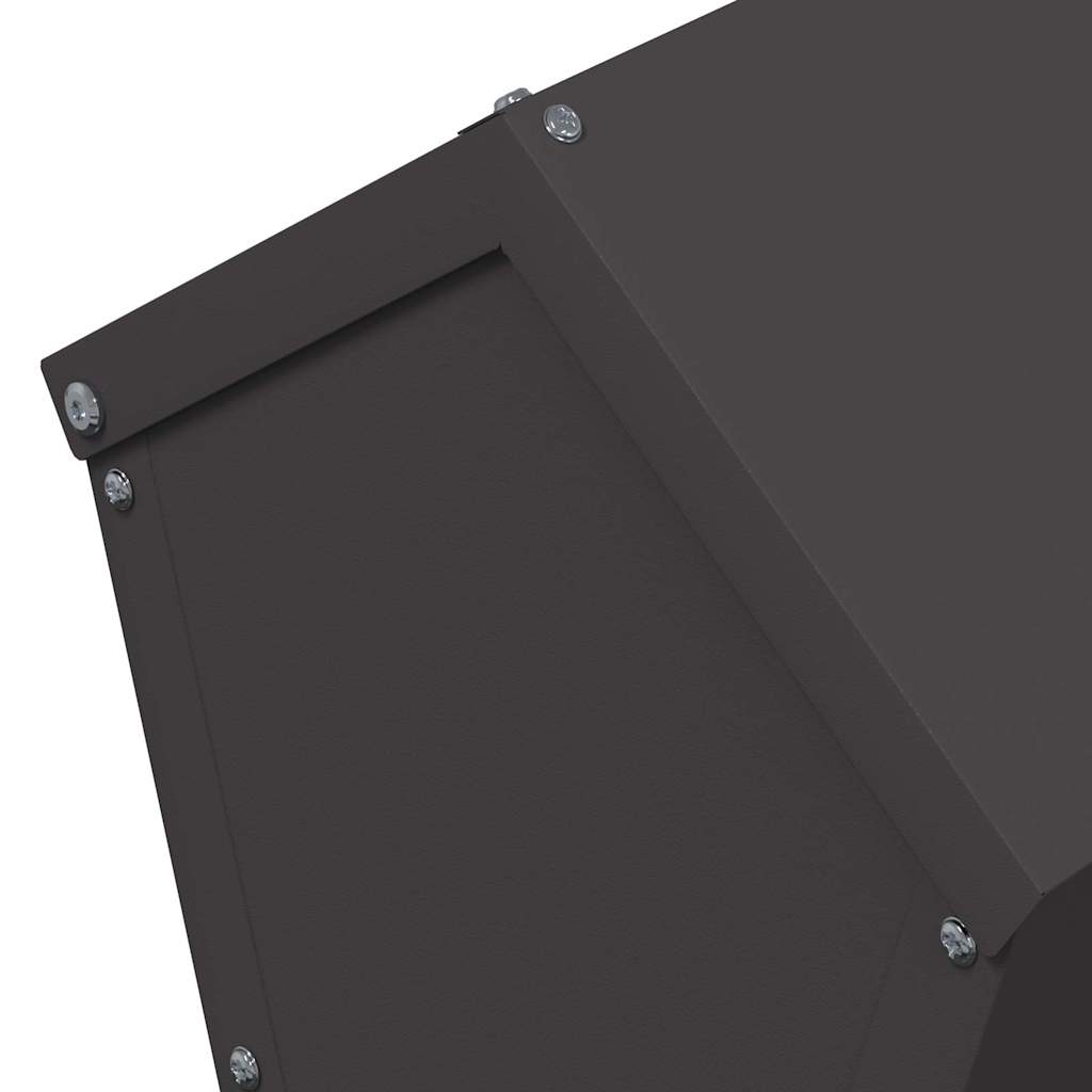 Chicken Feeder Black 30 x 30 x 39 cm Cold-Rolled Steel