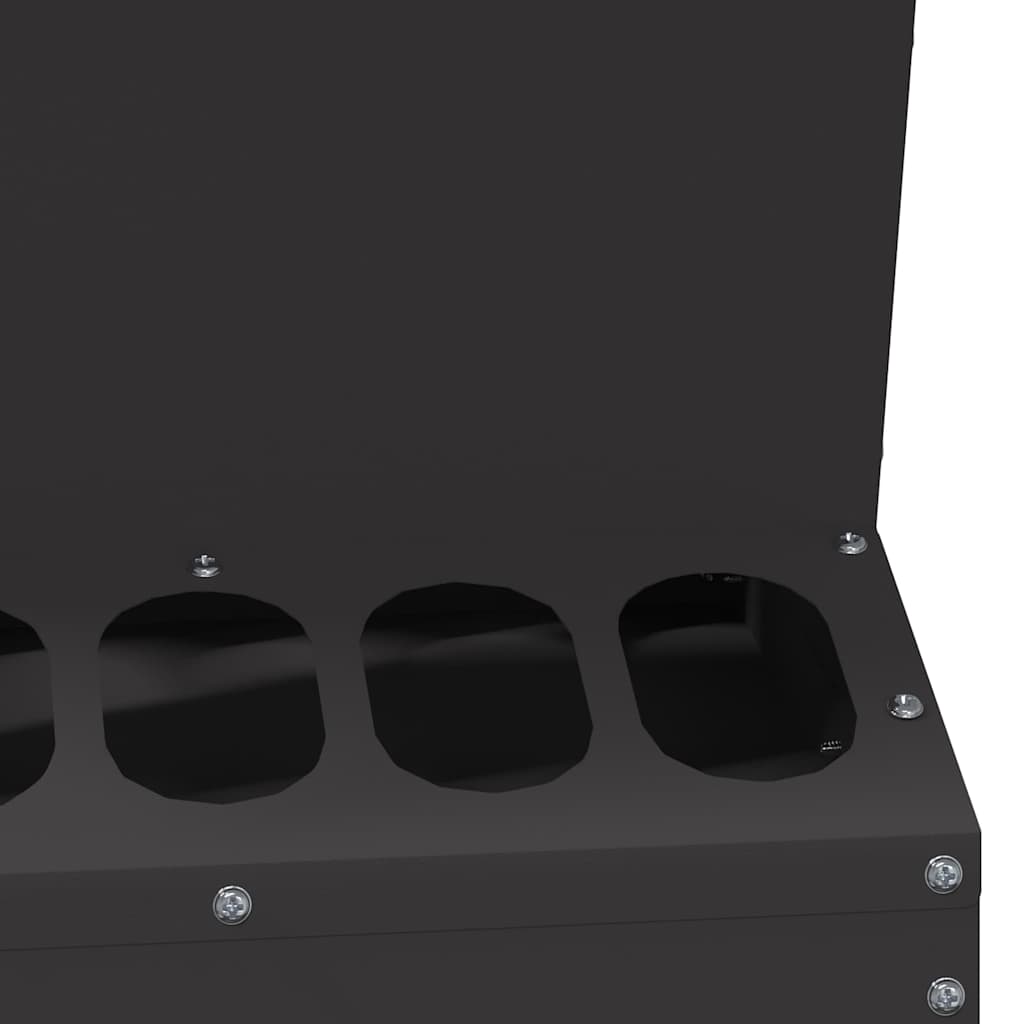 Chicken Feeder Black 30 x 30 x 39 cm Cold-Rolled Steel