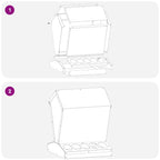 Chicken Feeder Black 30 x 30 x 39 cm Cold-Rolled Steel