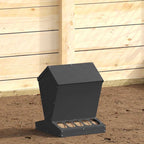 Chicken Feeder Black 30 x 30 x 39 cm Cold-Rolled Steel