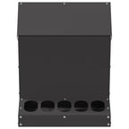 Chicken Feeder Black 30 x 30 x 39 cm Cold-Rolled Steel