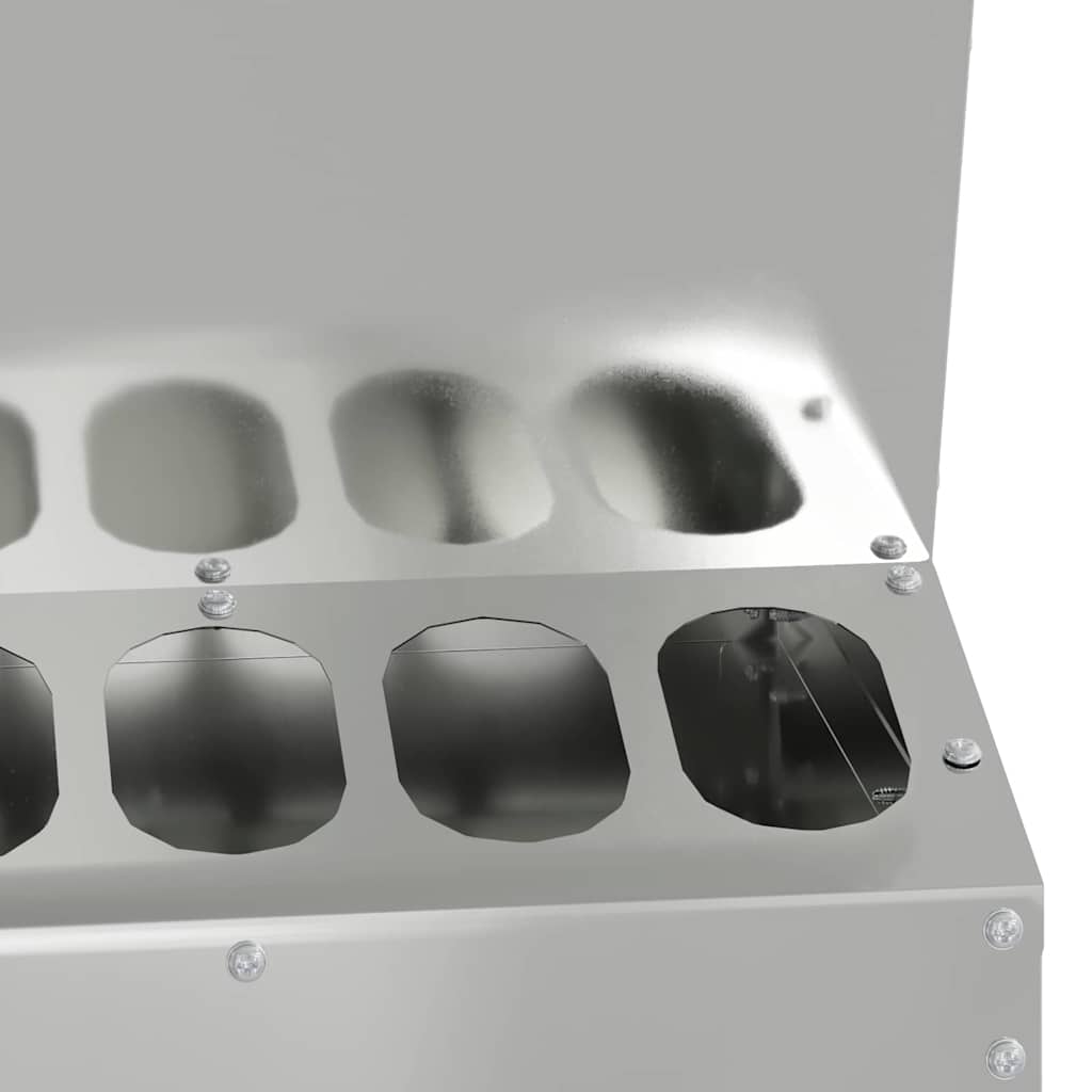 Chicken Feeder Silver 30 x 30 x 39 cm Galvanised Steel