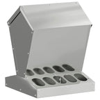 Chicken Feeder Silver 30 x 30 x 39 cm Galvanised Steel