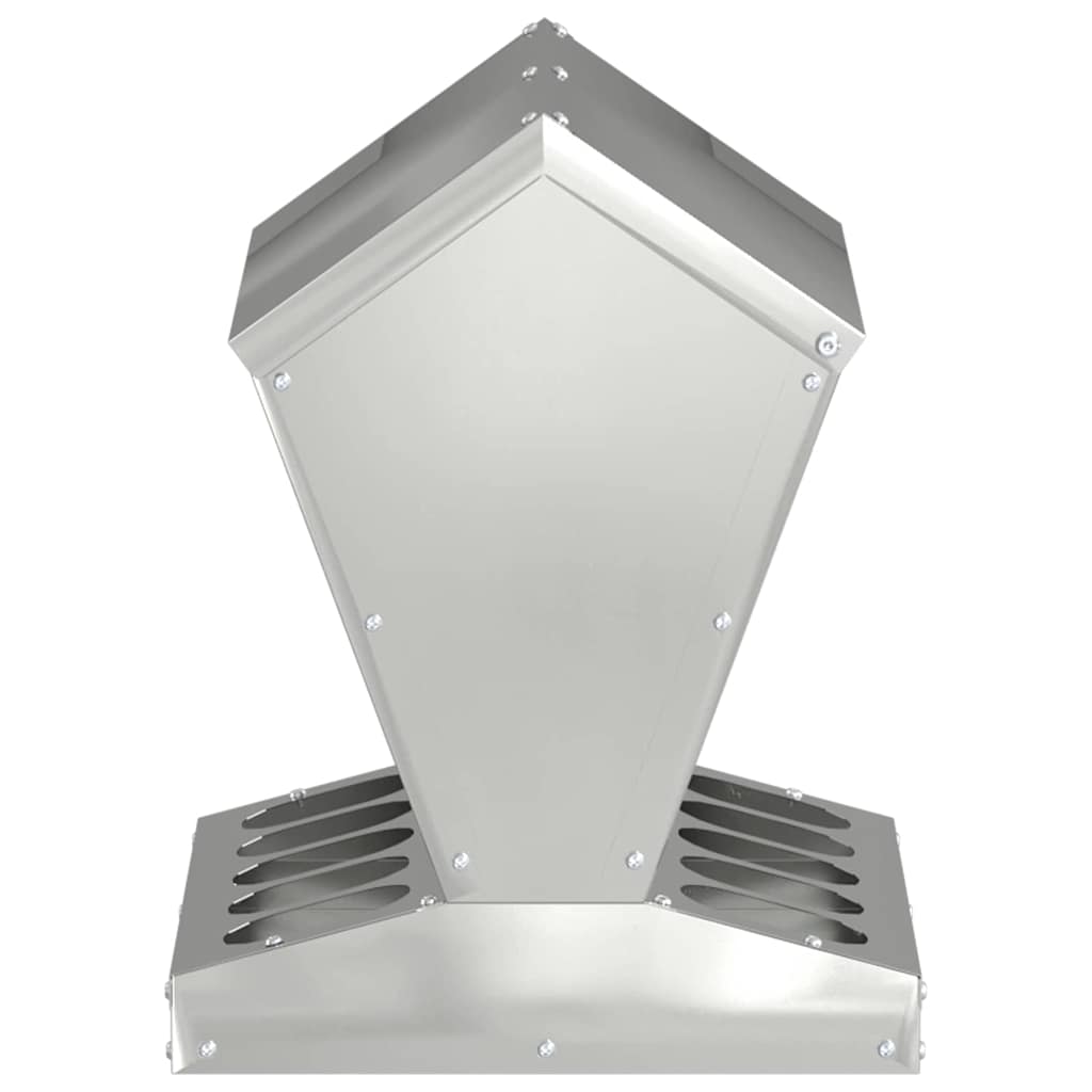 Chicken Feeder Silver 30 x 30 x 39 cm Galvanised Steel