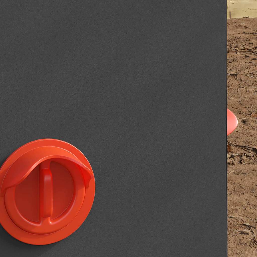 Chicken Feeder Black 32.5 x 20.5 x 43 cm Cold-Rolled Steel