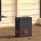 Chicken Feeder Black 32.5 x 20.5 x 43 cm Cold-Rolled Steel