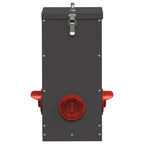 Chicken Feeder Black 32.5 x 20.5 x 43 cm Cold-Rolled Steel