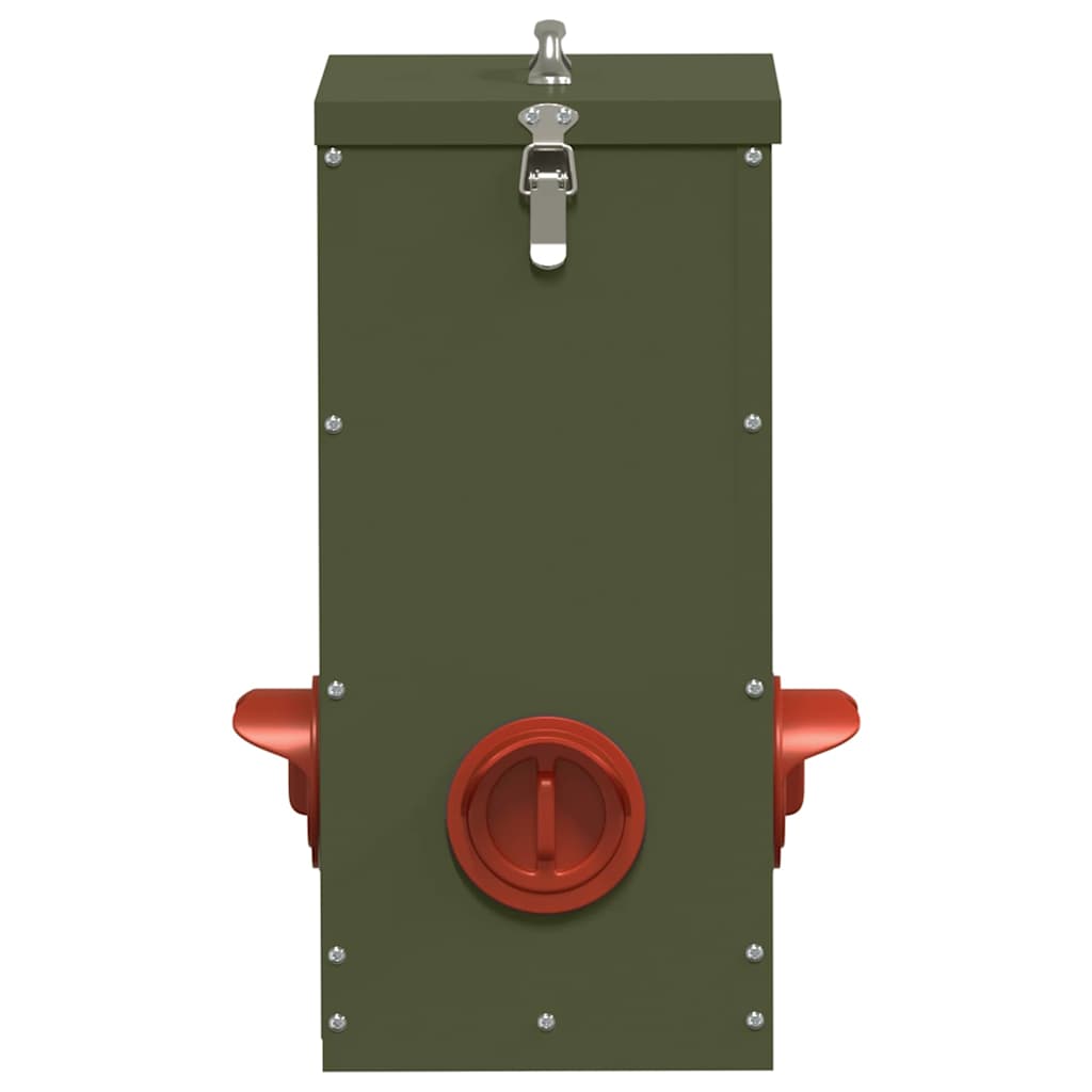 Chicken Feeder Olive Green 32.5 x 20.5 x 43 cm
