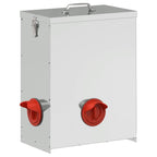 Chicken Feeder Silver 32.5 x 20.5 x 43 cm Galvanised Steel