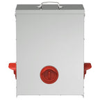 Chicken Feeder Silver 32.5 x 20.5 x 43 cm Galvanised Steel