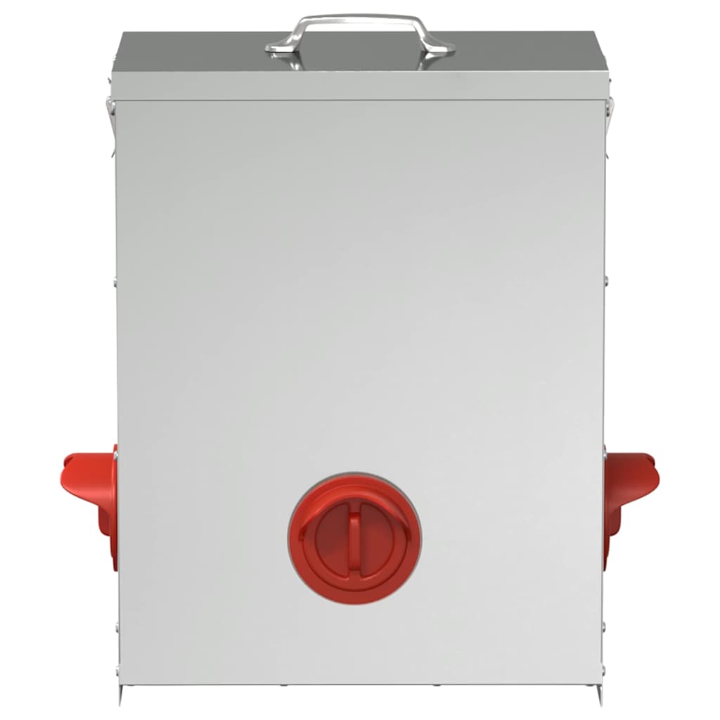 Chicken Feeder Silver 32.5 x 20.5 x 43 cm Galvanised Steel