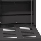 Chicken Treadle Feeder Black 25 x 42 x 40 cm Cold-Rolled Steel